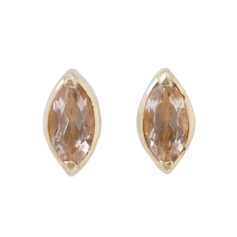 Morganite Marquise Studs