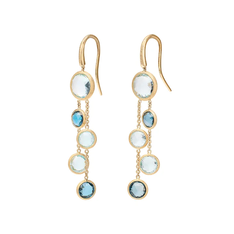 Jaipur Color Blue Topaz Earrings