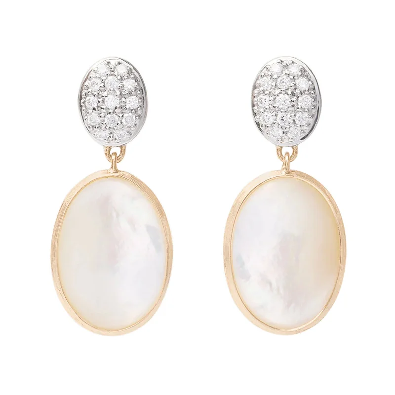 Siviglia Mother of Pearl & Diamond Drop Earrings