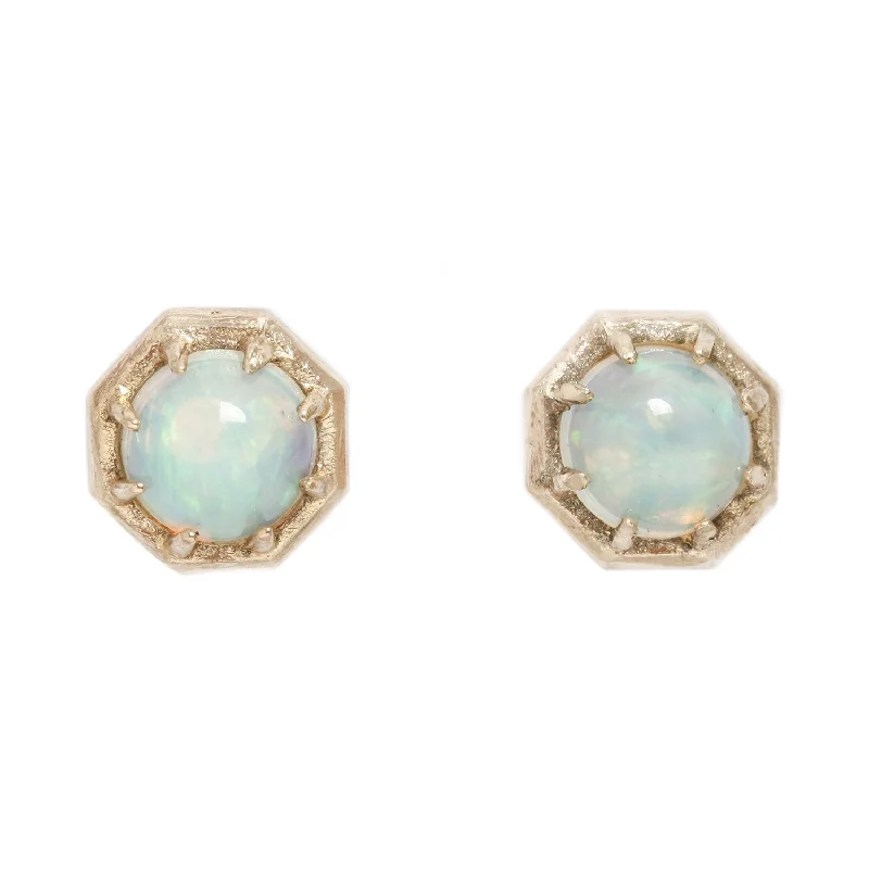 Opal Octagon Studs