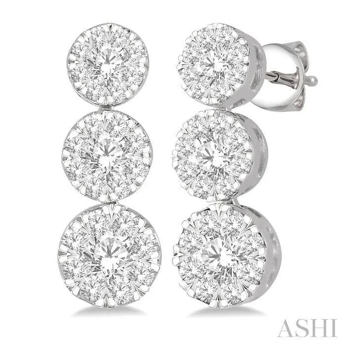 ROUND SHAPE PAST PRESENT & FUTURE LOVEBRIGHT ESSENTIAL DIAMOND EARRINGS