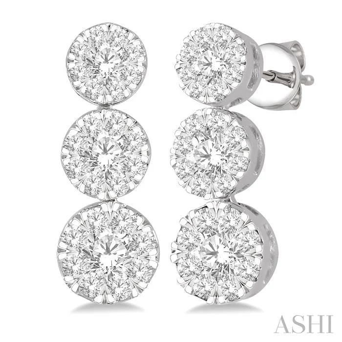 ROUND SHAPE PAST PRESENT & FUTURE LOVEBRIGHT ESSENTIAL DIAMOND EARRINGS