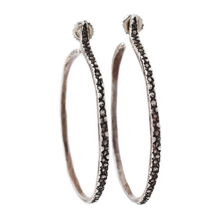 Silver Stingray Hoops