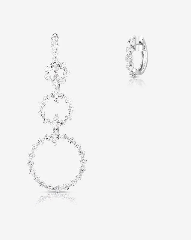 Multiway Single Prong Diamond Statement Earrings