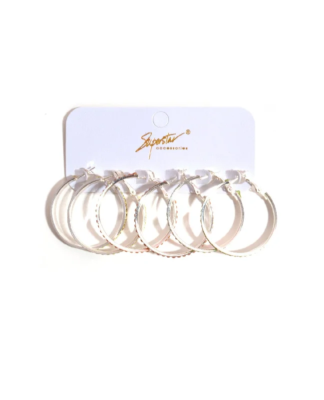 Summer Rhinestones Hoop Earrings