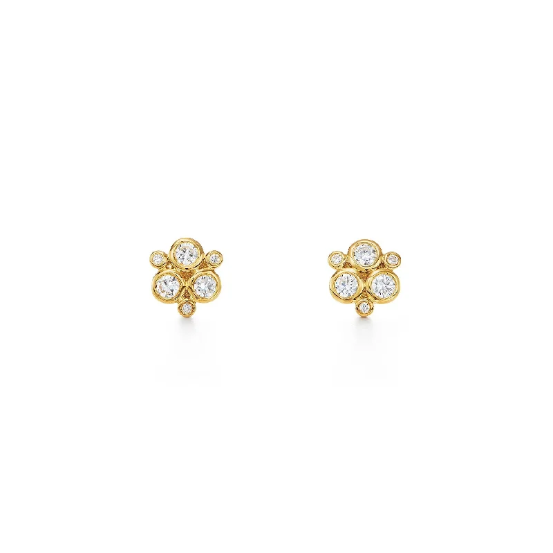 Temple St. Clair Classic Diamond Trio Earrings