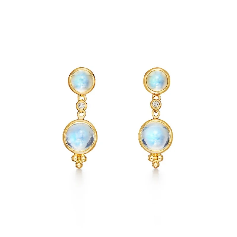 Temple St. Clair Moonstone Double Drop Earrings