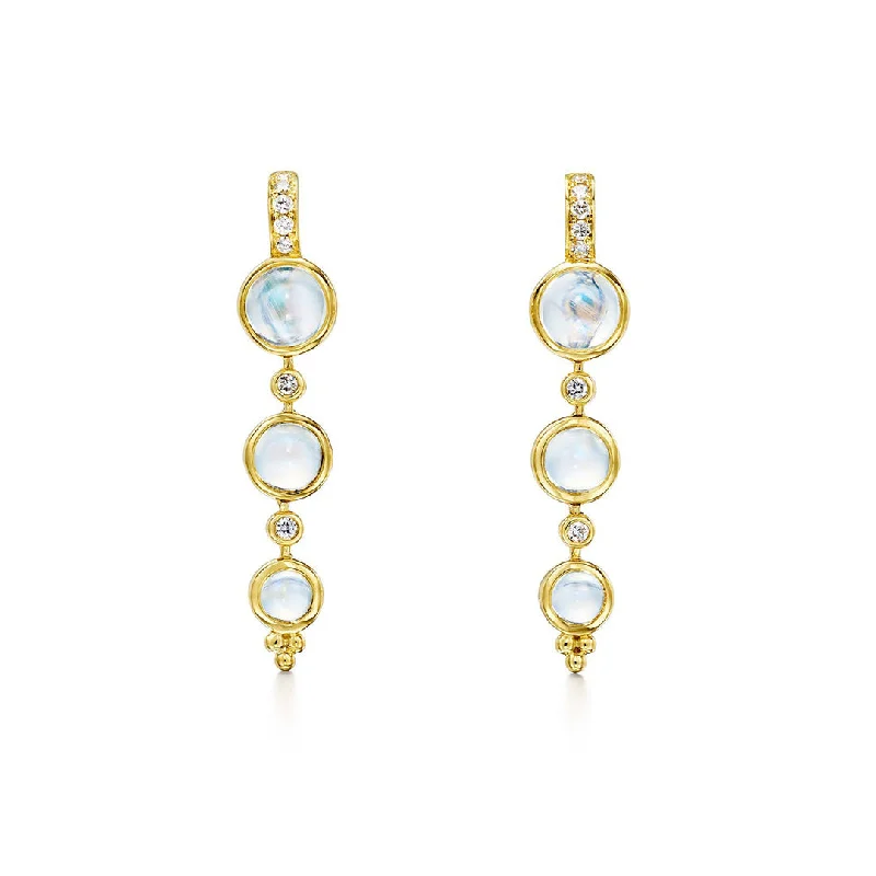 Temple St. Clair Triple Lunar Drop Earrings