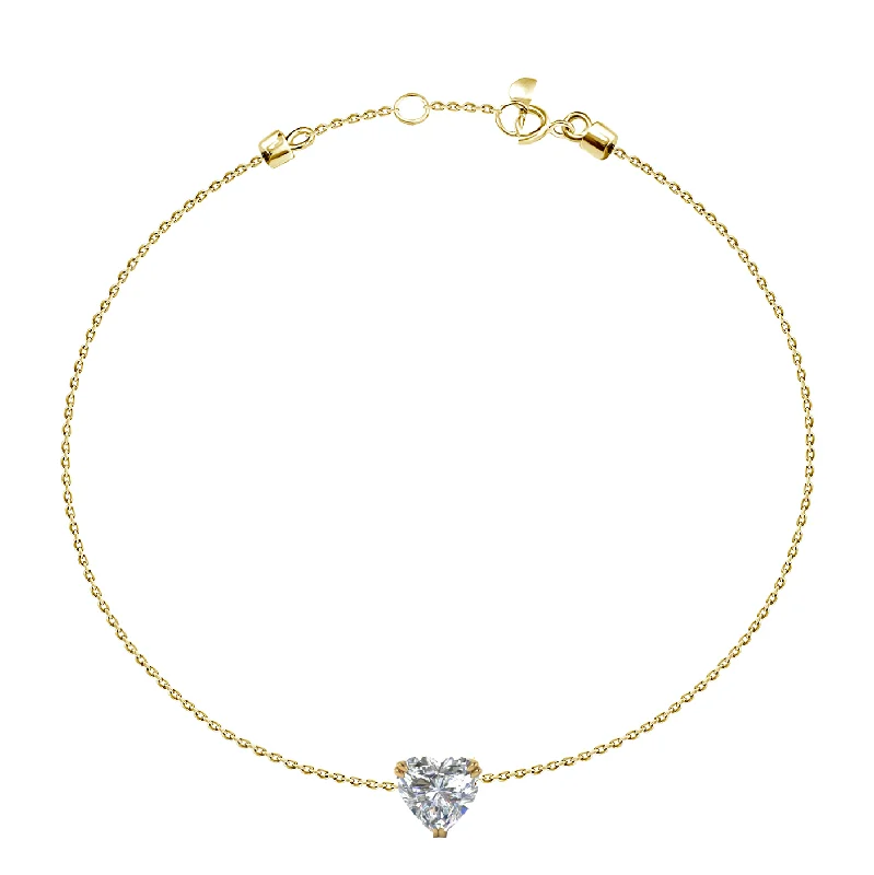 0.20ct Heart Diamond Dainty Bracelet