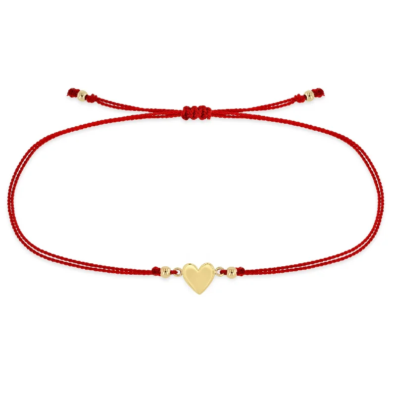 14k Midi Bitty Heart Cord Bracelet