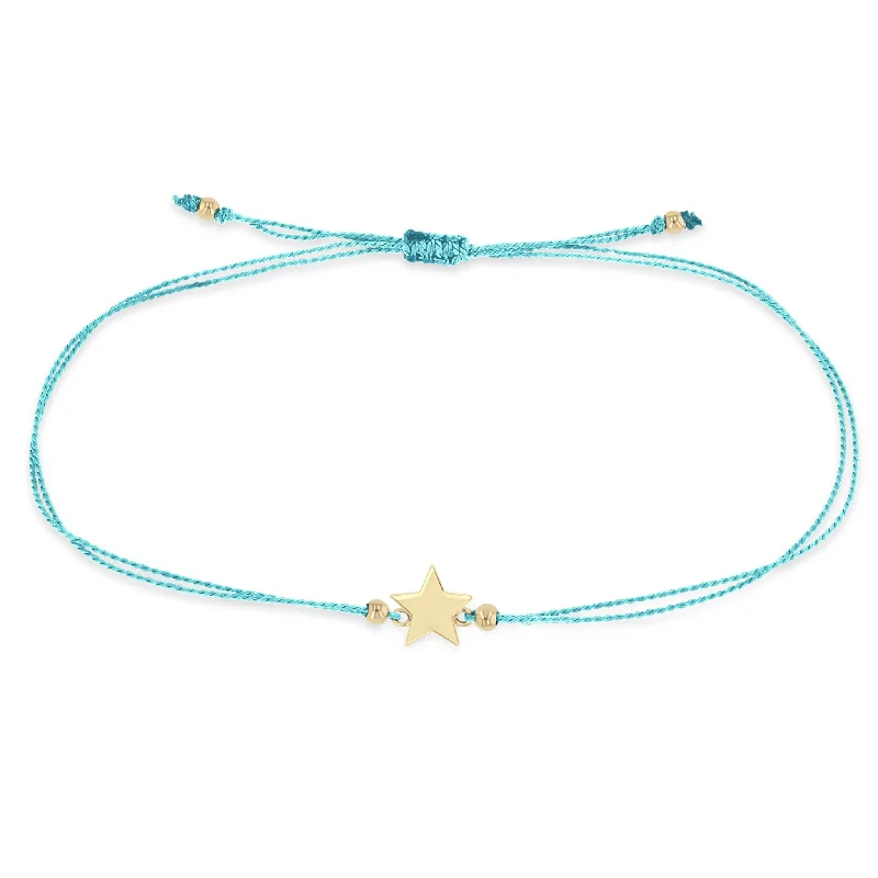 14k Midi Bitty Star Cord Bracelet