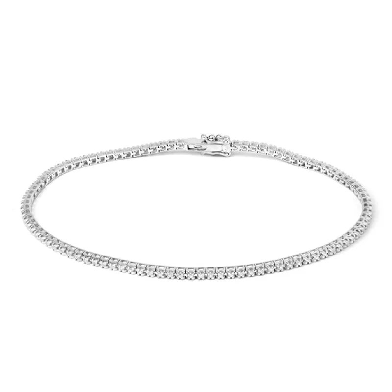 14K White Gold Diamond Tennis Bracelet