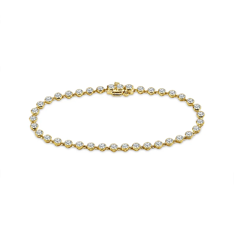 14K Yellow Gold Lab Grown Diamonds Tennis Bracelet