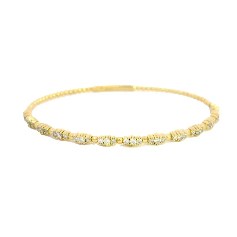 14K Yellow Gold Natural Diamonds Flexi Bracelet