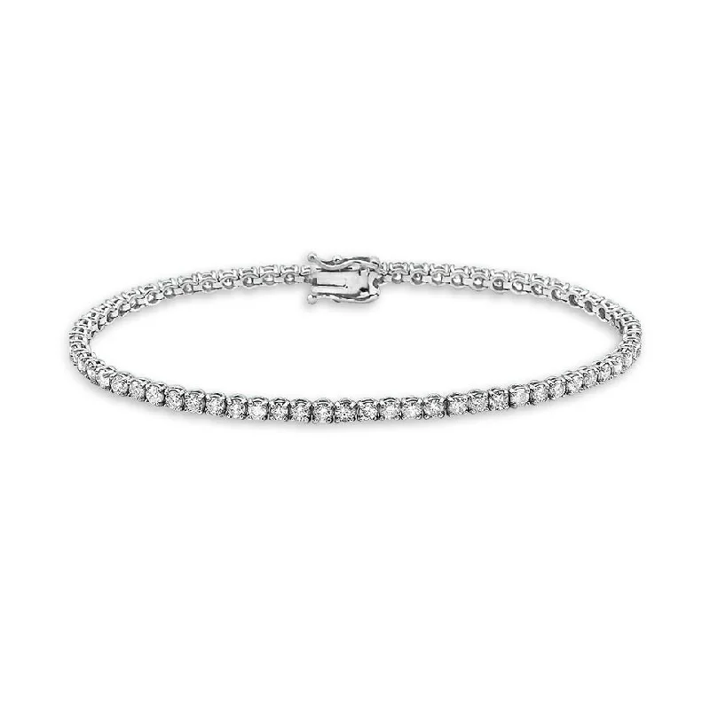 Diamond Tennis Bracelet (6.00 ct.) 3.2 mm 4-Prongs Setting in 14K Gold