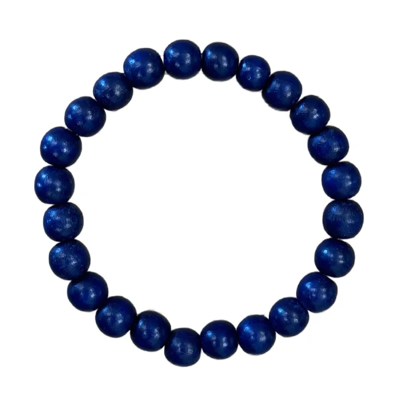 Admiral Blue Wood 8mm Bracelet