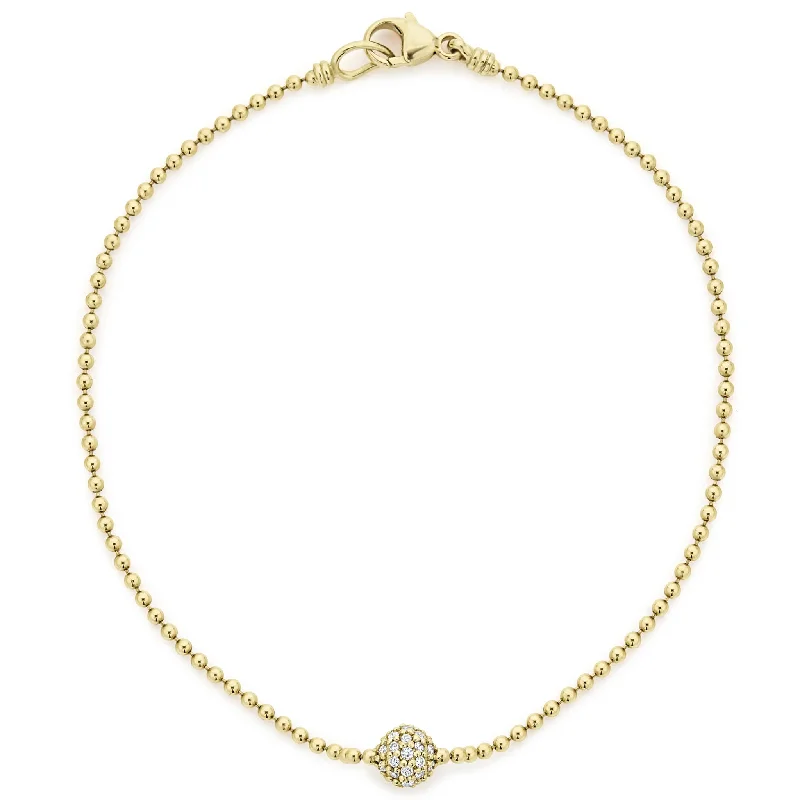 Caviar Gold 18K Gold Diamond Sphere Bracelet