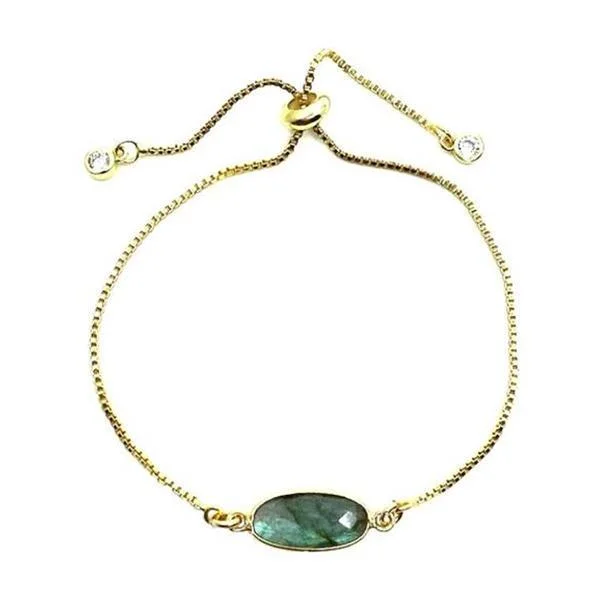 Pull Chain Bracelet: Rectangular Labradorite (PBT780LD)