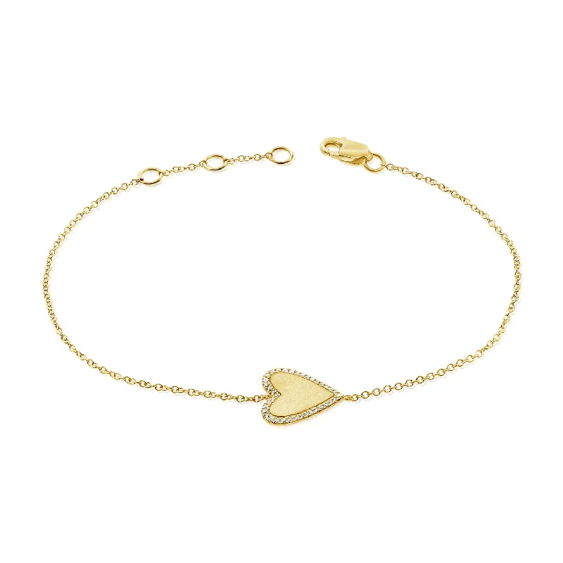 Diamond Outline Heart Bracelet