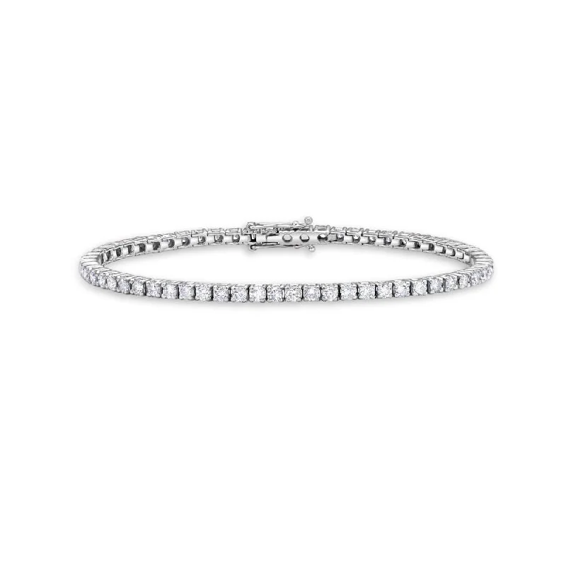 Diamond Tennis Bracelet (2.50 ct.) 4-Prongs Setting - Made in Italy