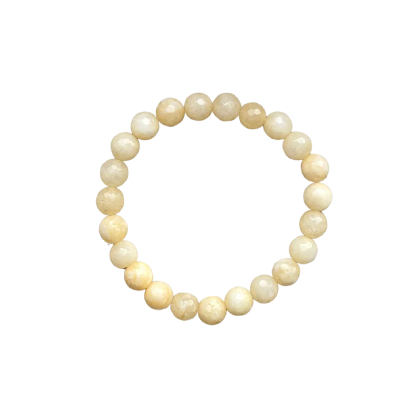 Banana Faceted Jade 8mm Bracelet