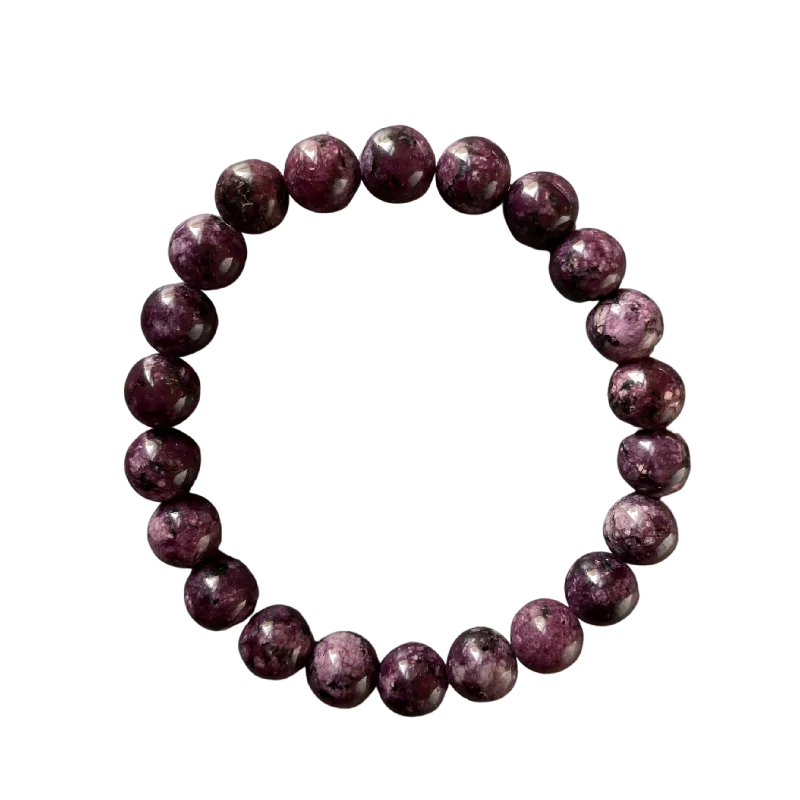 Deep Purple Lepidolite 8mm Bracelet