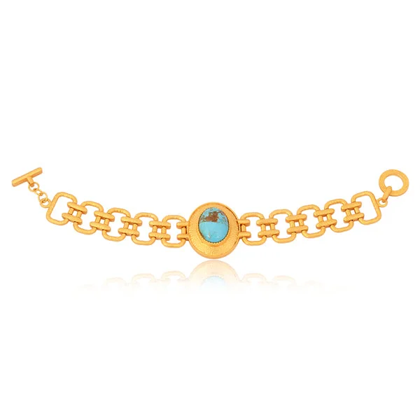 Meet Me in Mykonos Chain Bracelet - Turquoise