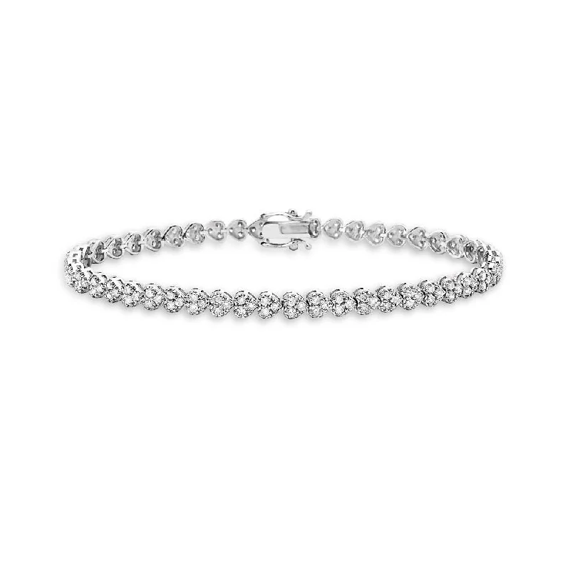 Diamond Heart Shape Tennis Bracelet (2.55 ct.) in 14K Gold