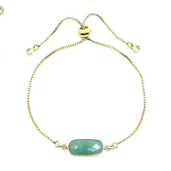 Pull Chain Bracelet: Rectangular Amazonite (PBT780AZ)