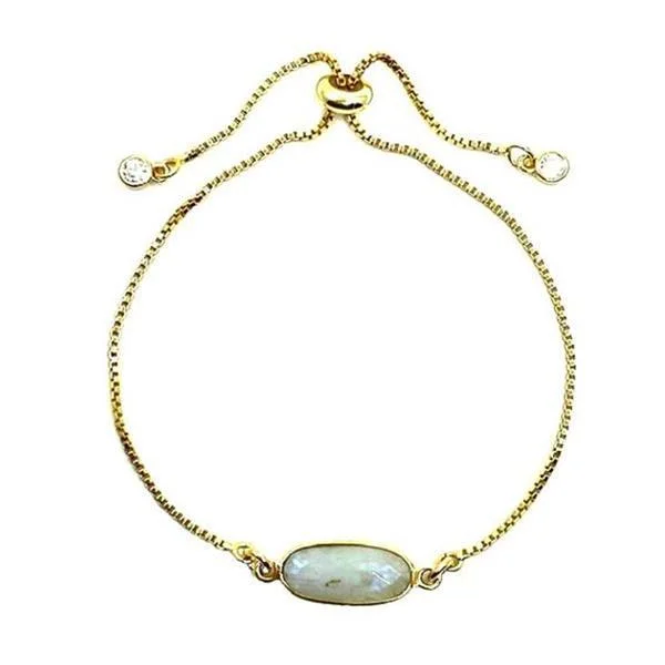 Pull Chain Bracelet: Rectangular Moonstone (PBT780MN)