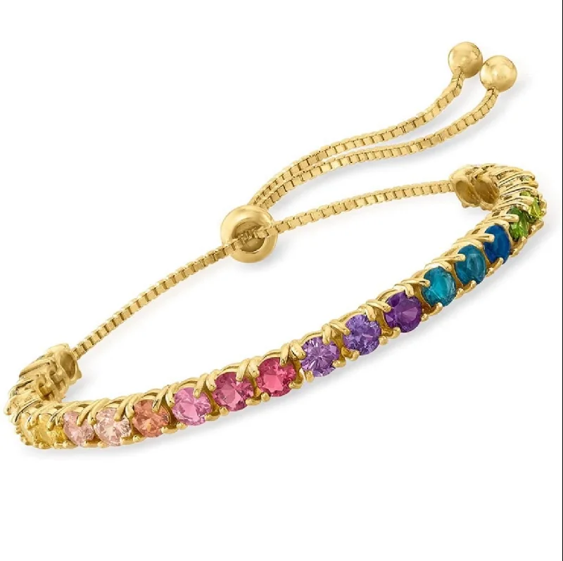 Rainbow Sapphire Bolo Bracelet by Kathy Hilton