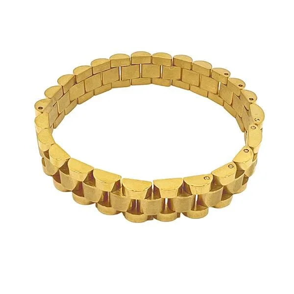 Stainless Steel 'Watch' Bracelet: Gold Plated (BG4000)