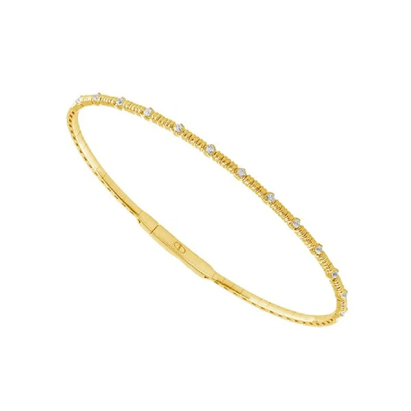 Titanium And 14K Yellow Gold Flexie Diamond Bracelet