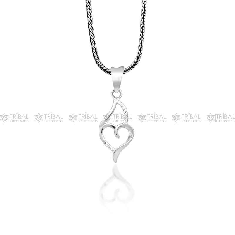 925 Sterling silver handmade heart design pendant nsp924