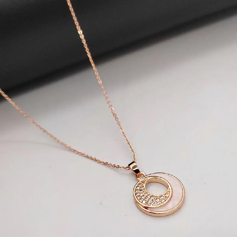 Aamrapali Rose Gold Plated Chain Pendant