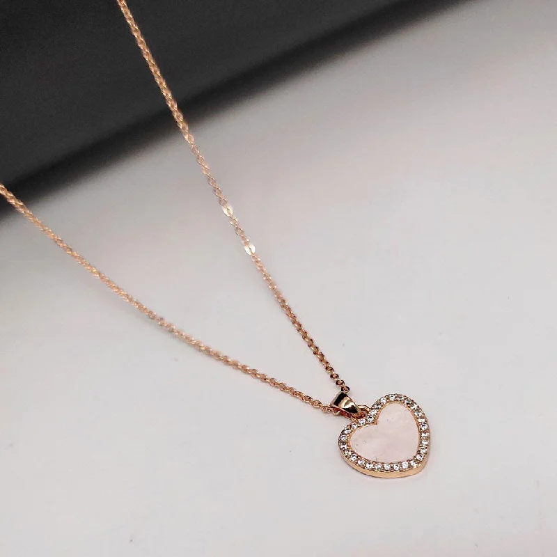 Aamrapali Rose Gold Plated Chain Pendant