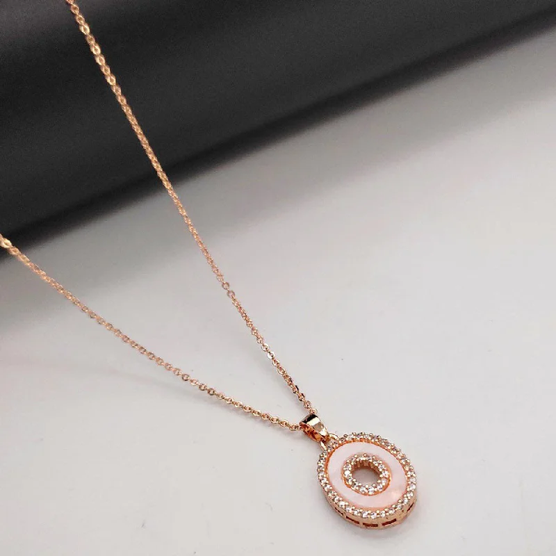 Aamrapali Rose Gold Plated Chain Pendant