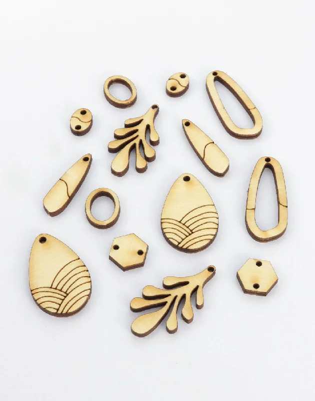 Simple Waves, Jewelry Pop Outs (1 panel, 14pcs/ea)