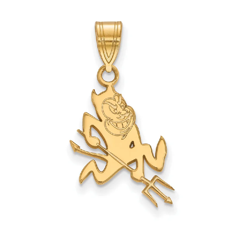 14k Gold Plated Silver Arizona State Large Mascot Pendant