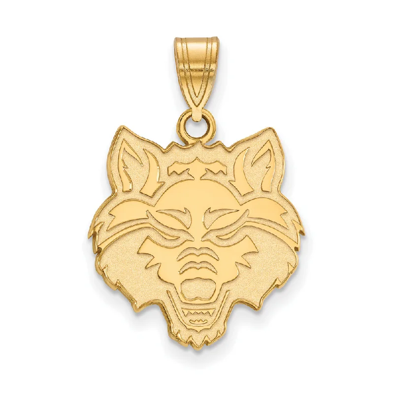 14k Gold Plated Silver Arkansas State Univ. Large Pendant