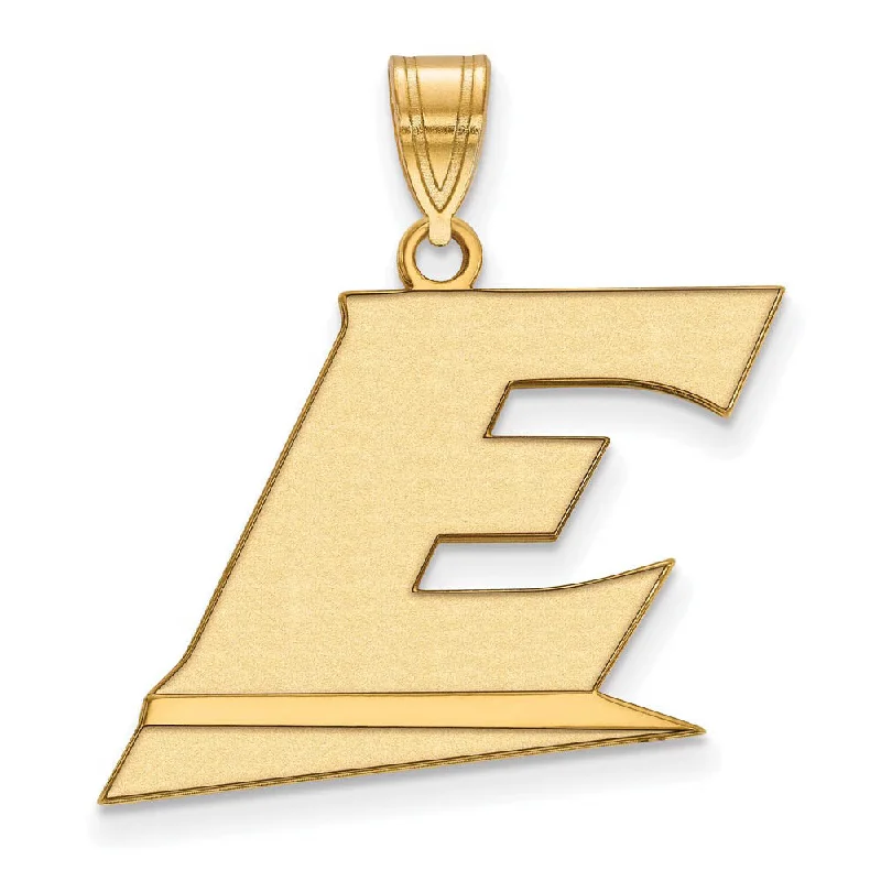 14k Gold Plated Silver Eastern Kentucky U Large Pendant