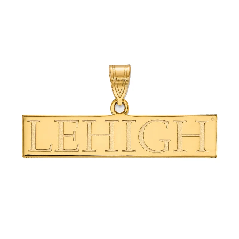 14k Gold Plated Silver Lehigh U Large Pendant