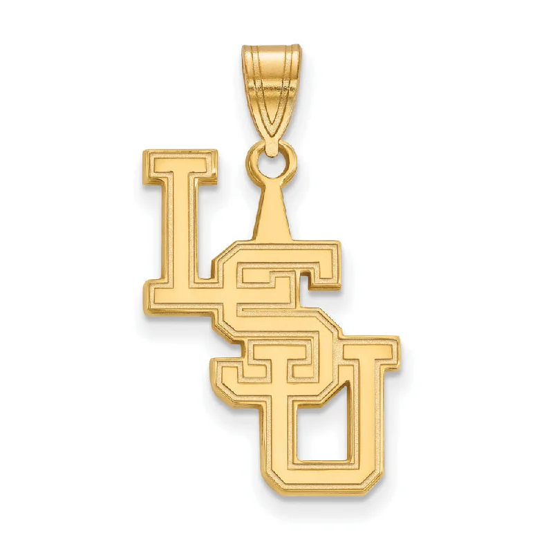 14k Gold Plated Silver Louisiana State Large Pendant