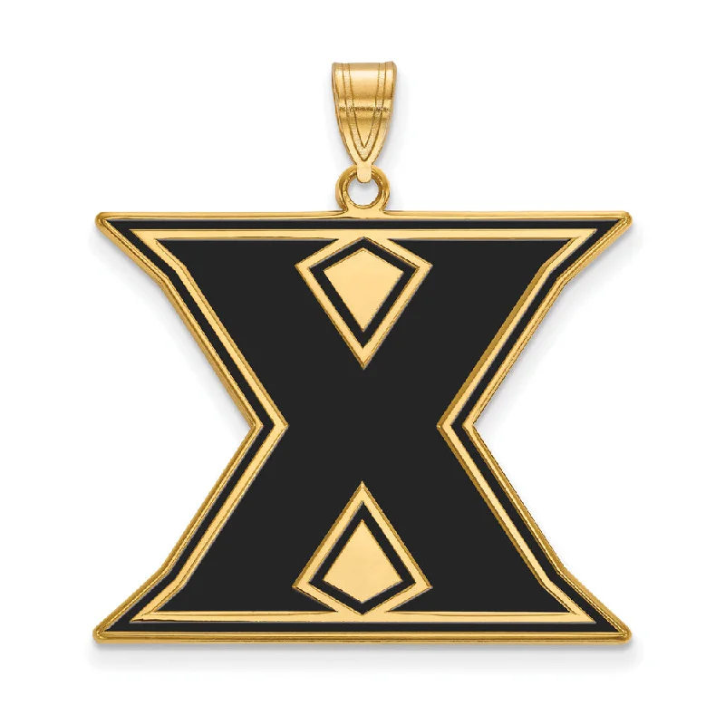 14k Gold Plated Silver Xavier U. XL Enamel 'X' Pendant