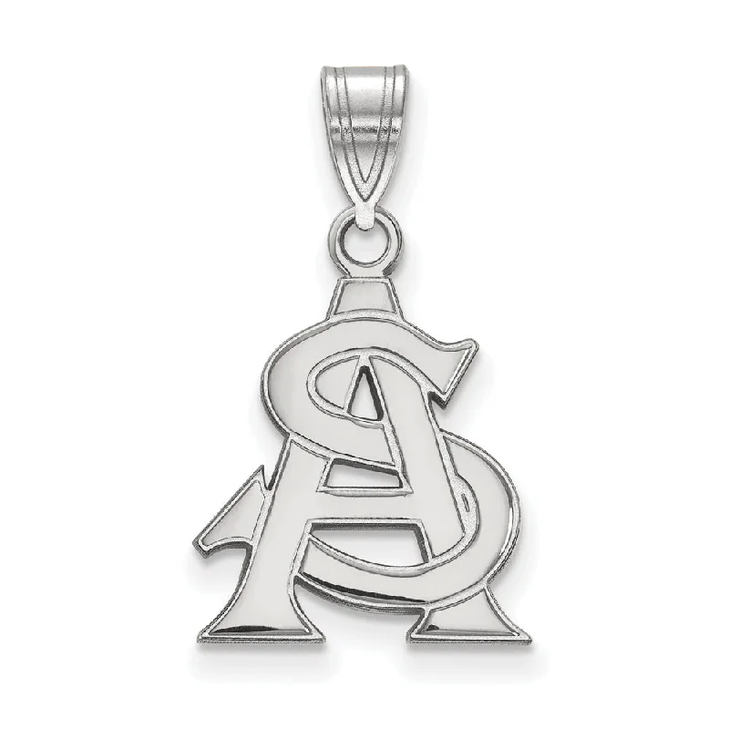 14k White Gold Arizona State Medium Pendant