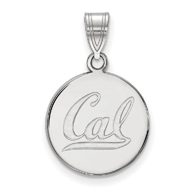 14k White Gold California Berkeley Medium 'Cal' Disc Pendant