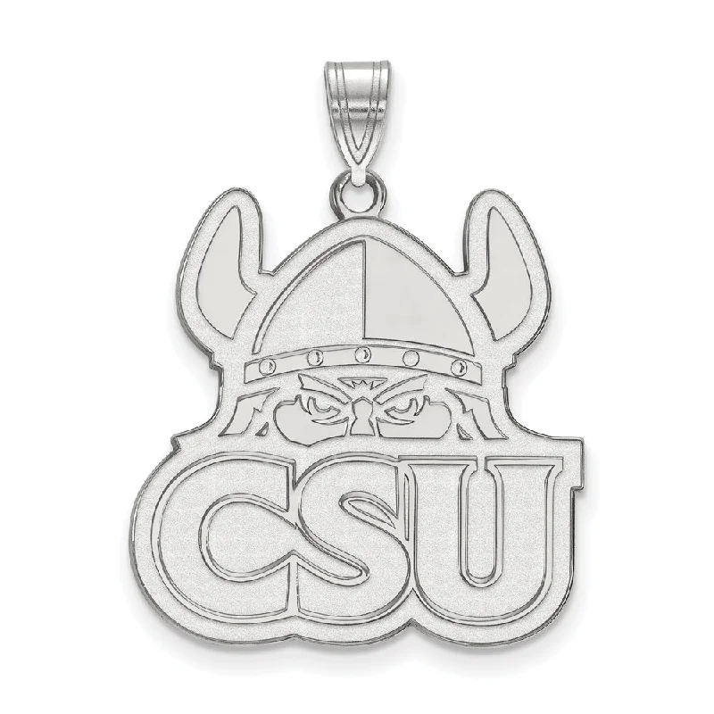 14k White Gold Cleveland State XL Pendant