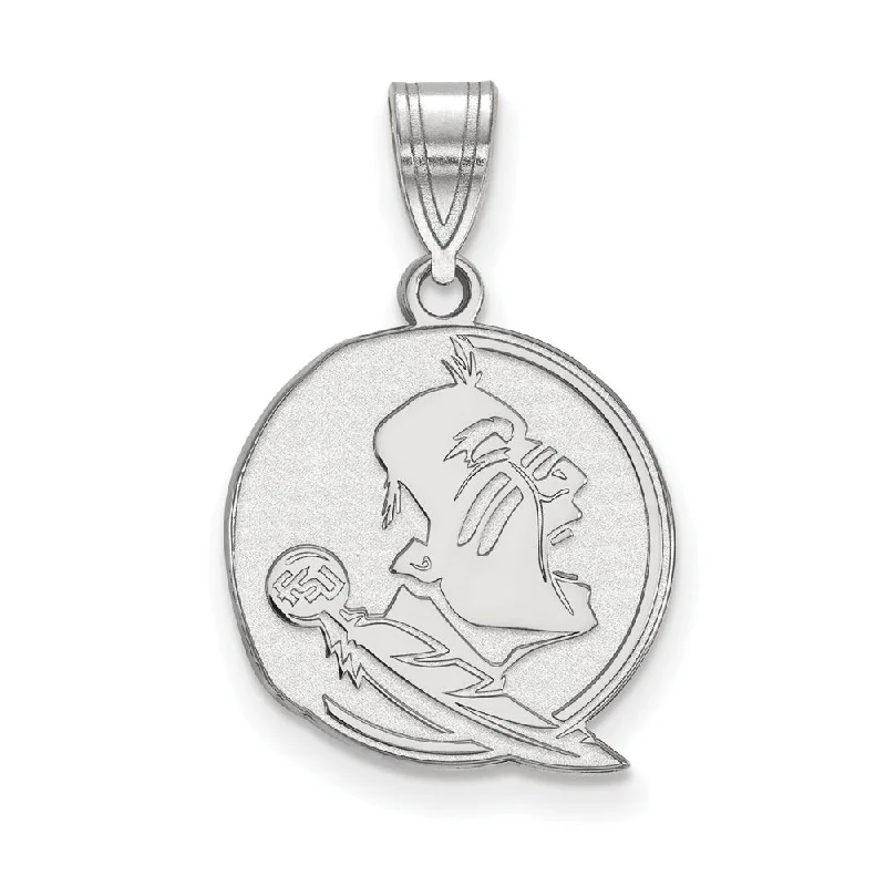 14K White Gold Florida State Medium Mascot Pendant