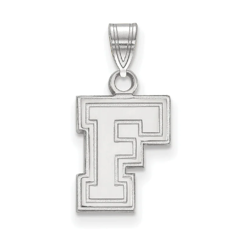 14k White Gold Fordham U Small Pendant