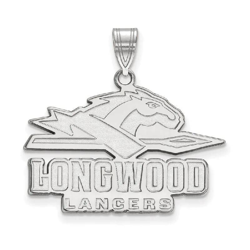 14k White Gold Longwood U Large Pendant